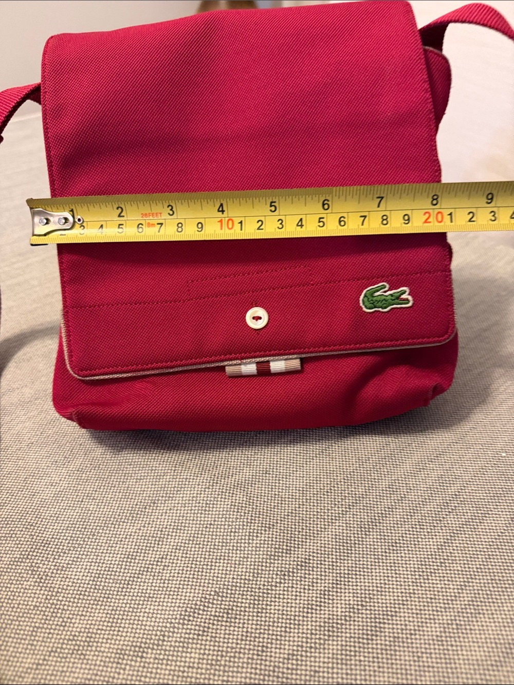 Lacoste Red Small Messenger Crossbody Bag - Picture 3 of 6